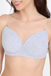 Zivame Beautiful Basics Padded Non Wired 3/4Th Coverage Backless Bra - Grey Melange — thumbnail 5